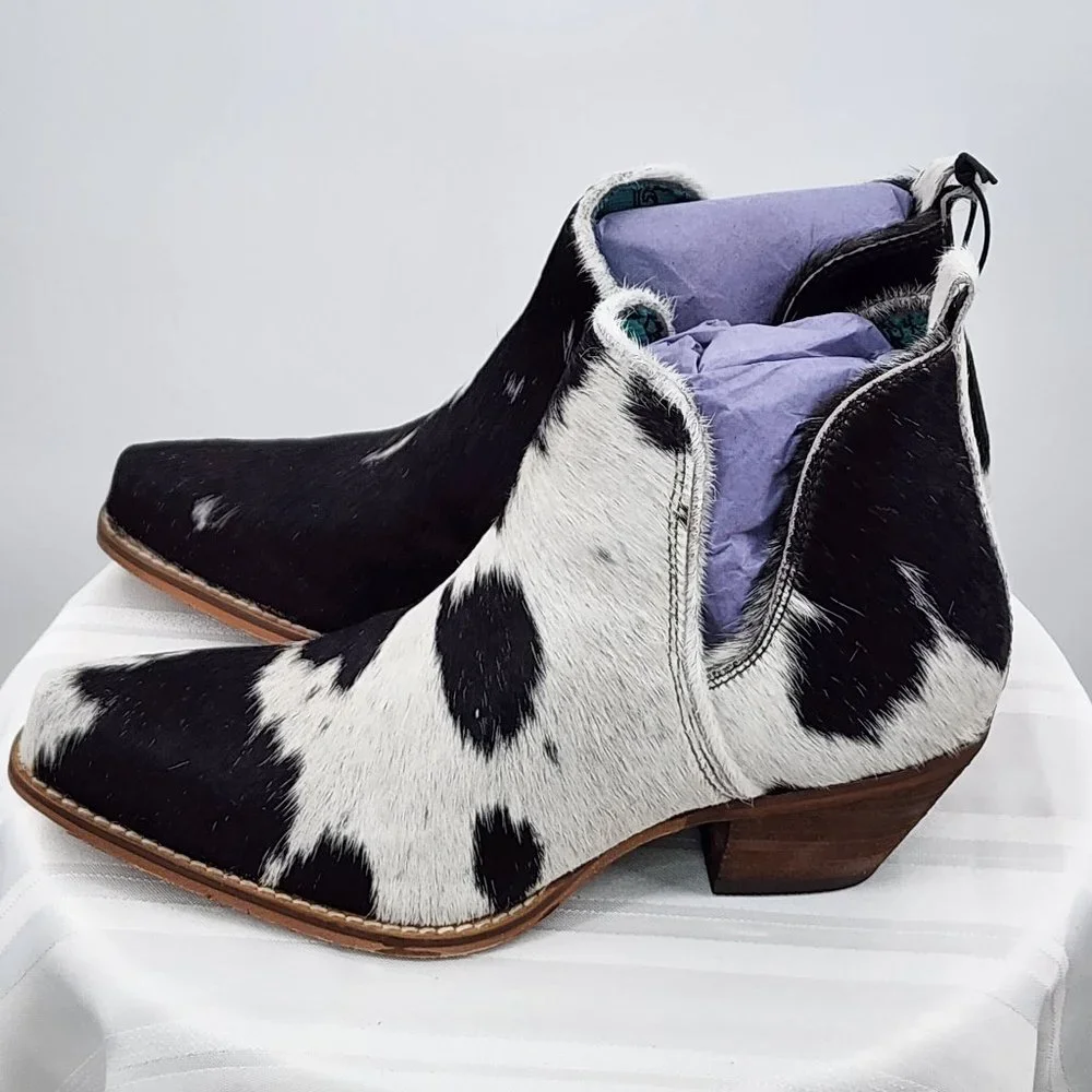 MYRA BAG Sunset Bloom Hair On Shortie Split  Cowboy Boots  6-11 NWT - Picture 5 of 9